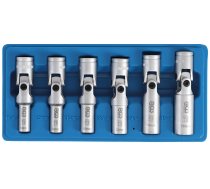 Glow Plug Socket with Universal Joint Set, Hexagon | 10 mm (3/8") drive | 8-16 mm | 6 pcs. (2990