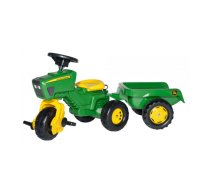 Pedāļu traktors riteņis ar piekabi Rolly Trac John Deere (2,5-5 gadiem) 052769 Vācija