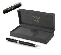 Parker Sonnet Black Lacquer CT lodīšu pildspalva ar gravējumu