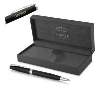 Parker Sonnet Matte Black CT lodīšu pildspalva ar gravējumu