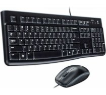 Logitech Klaviatūra un Pele Logitech Desktop MK120 USB Melns Itāļu S7825560