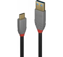Lindy USB A uz USB C Kabelis LINDY 36911 Melns Antracīts S7715536