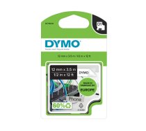 DYMO D1 izturīga neilona lente 12 mm x 3,5 m / melna uz balta (S0718040 / 16957)