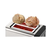 Bosch | DesignLine Toaster | TAT4P420 | Power 970 W | Number of slots 2 | Housing material Stainless Steel | Stainless steel/Black | TAT4P420 | 4242005188659