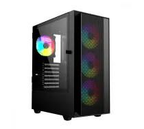Gembird Fornax 4000 ARGB gaming ATX computer case, Midi Tower, backlight, Black | CCC-FC-4000 | 8716309126496 | OBUGEMOBU0035