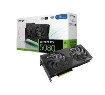 Karta graficzna PNY GeForce RTX 5080 Slim OC Dual Fan 16GB GDDR7 DLSS4 (VCG508016DFSXPB1-O) | VCG508016DFSXPB1-O | 4718006451615
