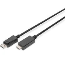 Kabel Digitus DisplayPort - HDMI 1m (AK-340303-010-S) | AK-340303-010-S | 4016032438588