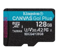 KINGSTON Kingston 128GB microSDXC Canvas Go Plus Gen4 200R A2 U3 Single Pack w/o ADP | SDCG4/128GBSP | 740617347975