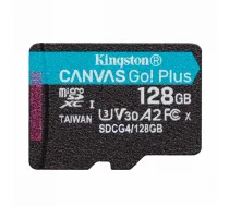 Kingston Memory card microSD 128GB Canvas Go! Plus 200MB/s A2 U3 V30 | SDCG4/128GBSP | 740617347975 | SFKINMD128SDG4B