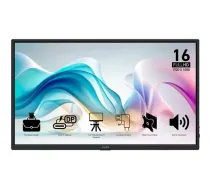 Monitor MSI PRO MP165DE E6 | 9S6-3PE50M-002 | 4711377318648