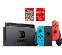 Nintendo Switch Red & Blue + Mario Kart 8 Deluxe + 3 miesiące Nintendo Online | NSH077  | 0045496453510