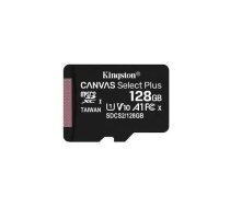 Karta Kingston Canvas Select Plus MicroSDXC 128 GB Class 10 UHS-I/U1 A1 V10 (SDCS2/128GBSP) | SDCS2/128GBSP  | 740617299076