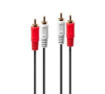 Kabel Lindy Jack 3.5mm - RCA (Cinch) x2 0.2m  (35678) | 35678/1491268  | 4002888356787