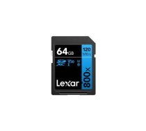 Karta Lexar Professional 800x SDXC 64 GB Class 10 UHS-I/U3 V30 (LSD0800064G-BNNNG) | LSD0800064G-BNNNG  | 843367125821