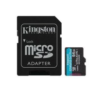 Karta Kingston Canvas Go! Plus MicroSDXC 64 GB Class 10 UHS-I/U3 A2 V30 (SDCG3/64GB) | SDCG3/64GB  | 740617301045