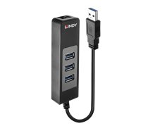 HUB USB Lindy 1x RJ-45  + 3x USB-A 3.0 (43176) | 43176  | 4002888431767