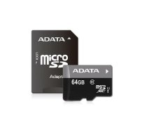 Karta ADATA Premier MicroSDXC 64 GB Class 10 UHS-I/U1  (AUSDX64GUICL10RA1) | AUSDX64GUICL10RA1  | 4713435796849