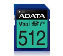 Karta ADATA Premier Pro SDXC 512 GB Class 10 UHS-III/U3 V30 (ASDX512GUI3V30S-R) | ASDX512GUI3V30S-R | 4713218468055