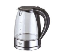 Adler AD 1225 electric kettle 1.7 L Black,Stainless steel,Transparent 2200 W | AD 1225 | 5908256832749