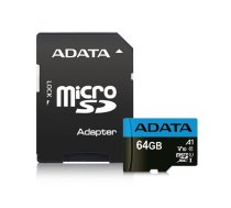 Karta ADATA Premier MicroSDXC 64 GB Class 10 UHS-I/U1 A1 V10 (AUSDX64GUICL10A1-RA1) | AUSDX64GUICL10A1-RA1 | 4713218461933