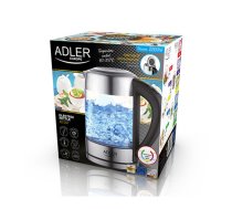 Adler AD 1247 NEW electric kettle 1.7 L 2200 W Black, Stainless steel, Transparent | AD 1247 | 5902934831116