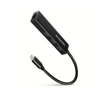 AXAGON Network card HMC-GL3A 3x USB-A + GLAN, USB 3.2 Gen 1 hub, metal, 20cm USB-C cable | HMC-GL3A | 8595247906168 | NUAXNUS3PHMCGL3