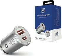 3MK Hyper Car 1x USB-A 1x USB-C 3 A  (Hyper Car Charger 45W) | Hyper Car Charger 45W  | 5903108527231