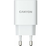 Canyon CANYON H-18-01, Wall charger with 1*USB, QC3.0 18W, Input: 100V-240V, Output: DC 5V/3A,9V/2A,12V/1.5A, Eu plug, OCP/OVP/OTP/SCP, CE, RoHS ,ERP. Size: 80.17*41.23*28.68mm, 50g, White | 5291485009076  | 5291485009076