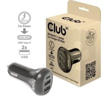 Club 3D Club3D Auto nabíječka pro Notebooky 36W, 3 porty (2xUSB-A + USB-C) | CAC-1921  | 8719214472788