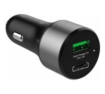 Crong Power Car Charger 1x USB-A 1x USB-C  (CRG-PWRC-USBC63-BLK) | CRG-PWRC-USBC63-BLK  | 5904310700283