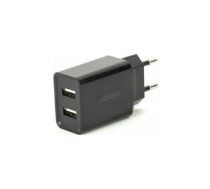 CHARGER USB UNIVERSAL BLACK/2PORT EG-U2C2A-03-BK GEMBIRD | EG-U2C2A-03-BK  | 8716309111355