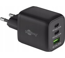 Goobay goobay USB-C PD ort fast charger Nano 65 Watt (black, 1x USB-A, 2x USB-C PD, GaN technology) | 64753  | 4040849647536