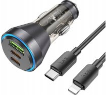 Hoco HOCO  owa USB A + 2 x C +  C do Lightning PD QC3.0 3A 60W NZ12D transparentna  | 6942007615532  | 6942007615532