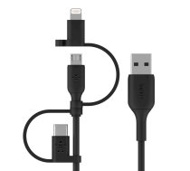 Kabel USB Belkin USB-A - USB-C + microUSB + Lightning  (CAC001bt1MBK) | CAC001bt1MBK  | 0745883799640