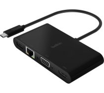 Belkin USB-C to Gigabit-Ethern. HDMI/VGA/USB-A-, 100W PD | AVC004BTBK  | 0745883799107 | 551217