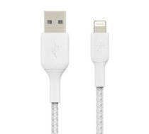 Belkin Cable Braided USB-Lightning 1m White | AKBLKTULIGHT1MW  | 745883788736 | CAA002bt1MWH
