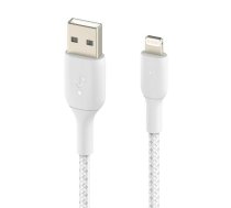 Belkin Cable Braided USB-Lightning 2m White | AKBLKTULIGHT2MW  | 745883788750 | CAA002bt2MWH