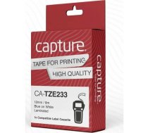 Capture 12mm x 8m Blue on White Tape | 12mm x 8m Blue on White Tape | 5704174942467