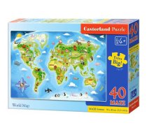 CASTORLAND Puzzle 40 Maxi World Map 040117 | 040117  | 5904438040117