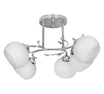 Classic chandelier pendant ceiling lamp Activejet IRMA nickel 5xE27 for living room | AJE-IRMA 5P  | 5901443112303 | OSWACJKIN0098