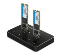Qoltec 50310 Drive docking station 2x SSD M.2 SATA | NGFF | USB Type C | 50310 | 5901878503103 | DIAQOCSTA0004