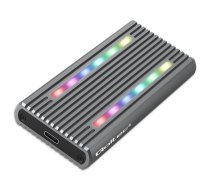 Qoltec O/kieszeń Qoltecdysk M.2 SSD | SATA | NVMe | RGB LED | USB-C | 4TB | 52272 | 5901878522722