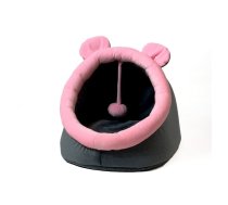 GO GIFT cat bed - graphite-pink - 40x45x34 cm | DLKGGFLEG0015  | 5905359297765 | DLKGGFLEG0015