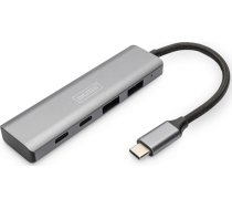 HUB USB Digitus DIGITUS USB-C-Hub  4-Port 2.1->2xA3.12xC2.1 int.Kabel silber | DA-70245  | 4016032485766