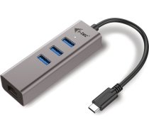 i-tec USB-C Metal 3 Port HUB with Gigabit Ethernet | C31METALG3HUB | 8595611701887 | NUITCUS3P000006