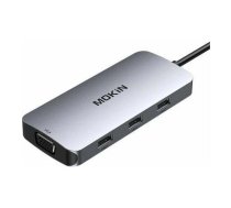 HUB USB Mokin  Hub MOKiN  USB C do 2x HDMI + 3x USB 2.0 + DP + VGA () | MOUC0507  | 6976301930947