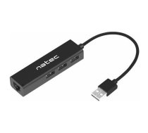HUB USB Natec Dragonfly 1x RJ-45 + 3x USB-A 2.0 (NHU-1413) | NHU-1413 | 5901969417906