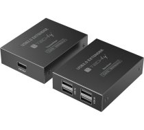 HUB USB Techly Extender / HUB 4-Portowy USB 2.0 Cat6 do 150m | 365580/12833873 | 8059018365580