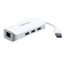 HUB USB TRENDnet 1x RJ-45  + 3x USB-A 3.0 (TU3-ETGH3) | TU3-ETGH3  | 0710931180008