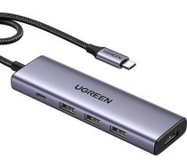 HUB USB Ugreen Hub USB-C Ugreen CM511, HDMI 4K 60Hz, 3x USB 3.0 5Gbps, PD 100W () | 15597/13680329  | 6941876215973